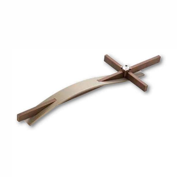 Messing Kreuz für Grabstein mit Strass - Crux Fiodora V