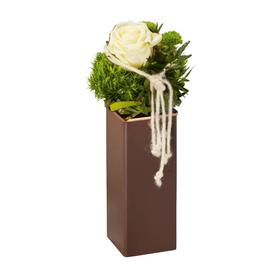 Edle Blumenvase fr Grab aus Metall - Camo