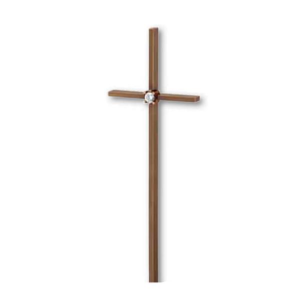 Metall Kreuz als Ornament mit Strass-Stein - Crux Jerosa IX