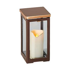 Eckige Grablaterne mit Kristallglas aus Metall - Camo /...