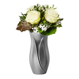 Bauchige Blumenvase fr Grabmale mit Einsatz - Elenore /...