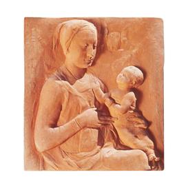 Terracotta Relief fr Grab Maria mit Kind - Sollievo