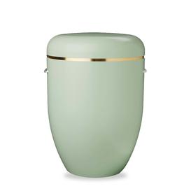 Edle Bio Urne mit Goldband - maigr�n - Sadako