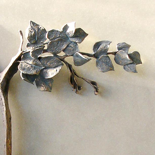 Schöner Grabstein Einzelgrab mit Bronze Baum - Bronzino