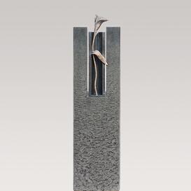 Granit Grabstein Stele Urnengrab mit Calla - Celenta Flora