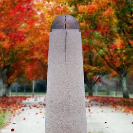 Kalkstein Urnengrabmal Stele mit Bronze Symbol Riss -...