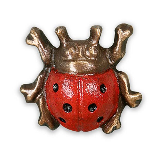 Rote Marienkäfer-Grabfigur aus Bronzeguss - Marienkäfer