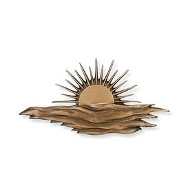 Bronze Sonnenrelief als Grabschmuck - Sonne mit Wolke