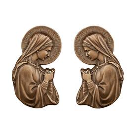 Betende Madonna Bronzerelief-Set - Marienrelief Set