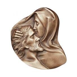 Wandrelief aus Bronze Madonna & Jesus - Heiligenrelief Unas