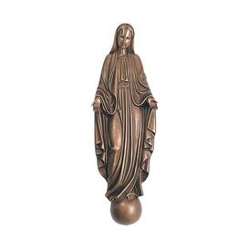 Madonna steht auf Kugel - Bronze Wandrelief - Madonna Mondn