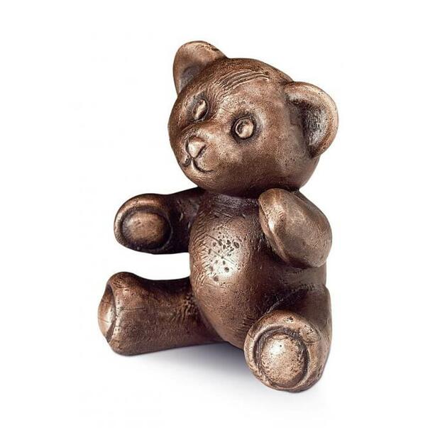 Wetterfester Bronze-Teddy als Grabschmuck - Teddybär