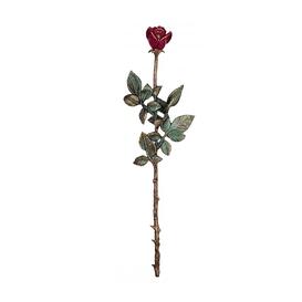Groe Bronze/Alu-Rose mit offener Blte - Rose offen