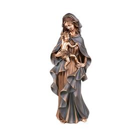 Stilvolle Marienfigur mit Kind aus Bronzeguss - Madonna...