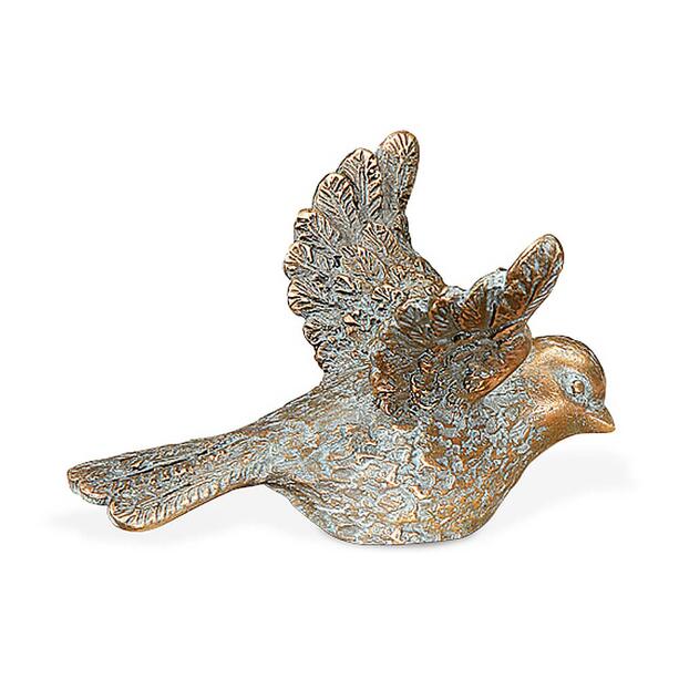 Kleine Grabfigur Vogel aus Bronzeguss - Vogel Milo rechts