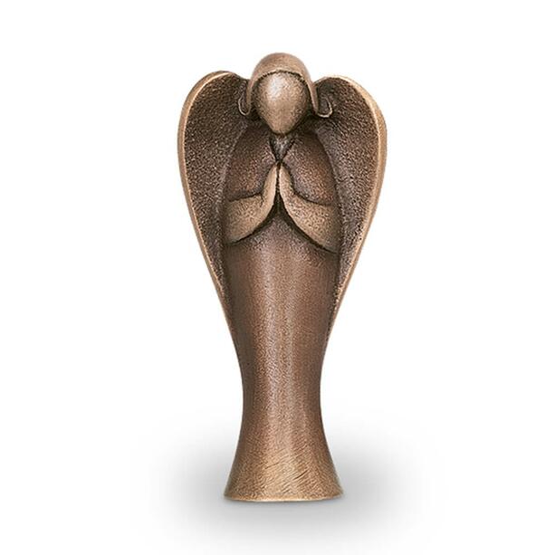 Kleine stehende Engelfigur betet - Bronzeguss - Angelo Magora
