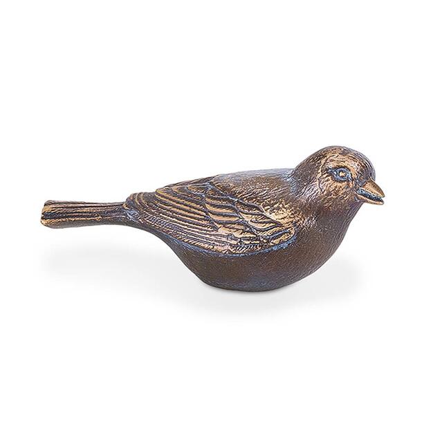 Kleine Grabskulptur Vogel aus Bronze/Alu - Vogel Mio