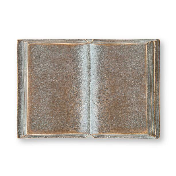 Grabschmuck Lesebuch aus Bronze - leere Seiten - Buch Bronze / 6x4cm (BxT) / Bronze braun