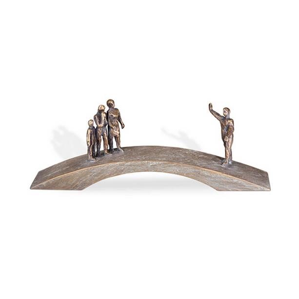 Menschen auf einer Brcke - Bronze Grabornament - Fugngerbrcke