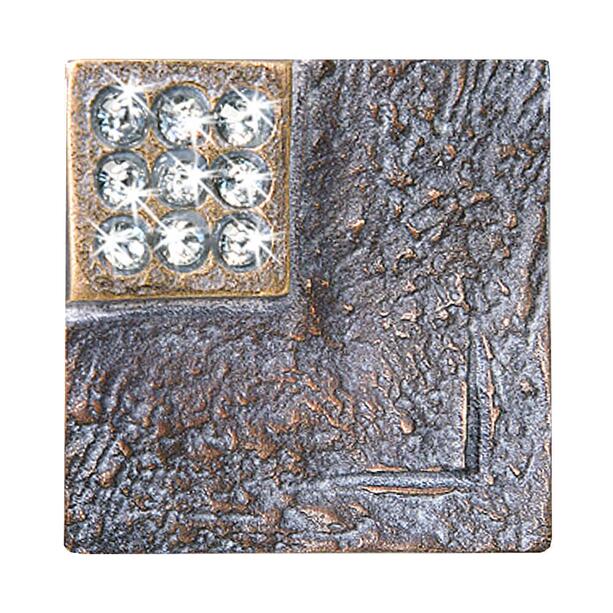 Eckiges Bronzeornament mit Swarovski-Kristallen - Eoban