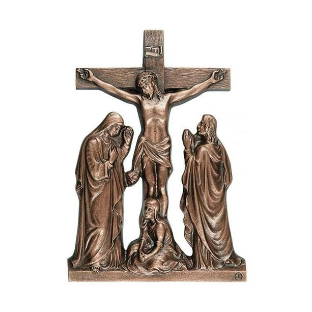 Bild der Kreuzigung als Bronzerelief - Kreuzigung