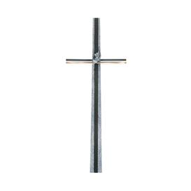 Schnes Bronze Standkreuz mit Blatt und Rose - Kreuz Anuna