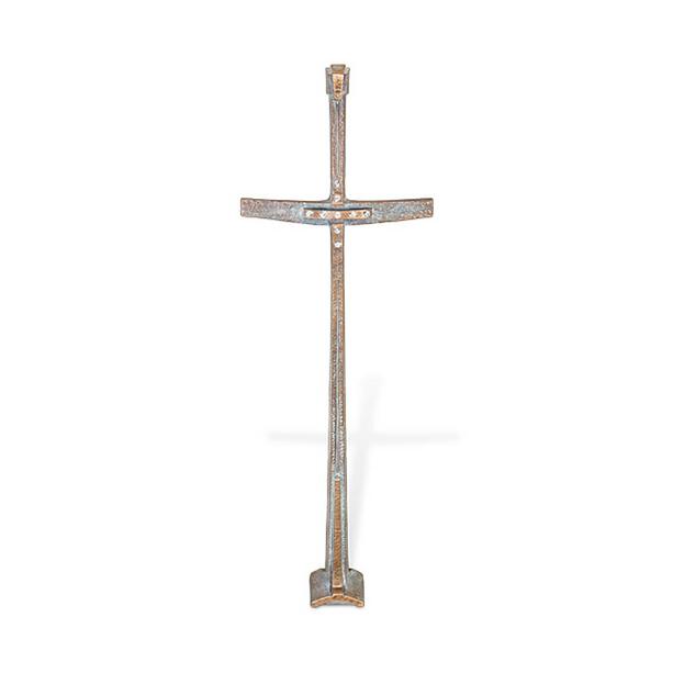 Bronzekreuz für Grabmale mit Swarovski-Steinen - Kreuz Ado