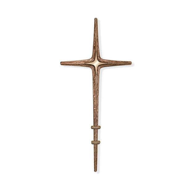 Besonderes Metallkreuz als Grabstein-Ornament - Kreuz Siricus