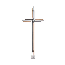 Groes Edelstahlkreuz mit Bronzestreben - Kreuz Donne