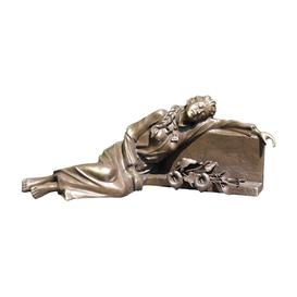 Bronzeskulptur liegende Frau mit Callastrau - Liliana