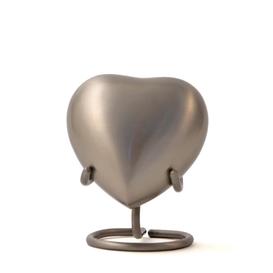 Zeitlose Mini-Urne Silber aus Metall herzfrmig - Manuel