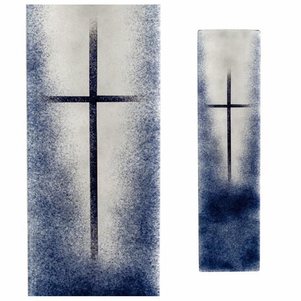 Einzigartige Glasstele mit Kreuz im Lichtdesign - Tadus