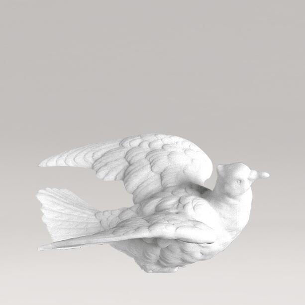 Kleine klassische Vogelstatue aus Marmorguss - Linus