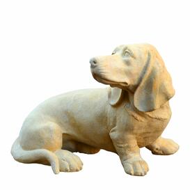 Liebliche Dackel Hundeskulptur für Grabgestaltung aus...