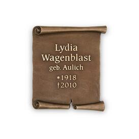 Bronze Schriftrolle mit persnlicher Beschriftung zum...