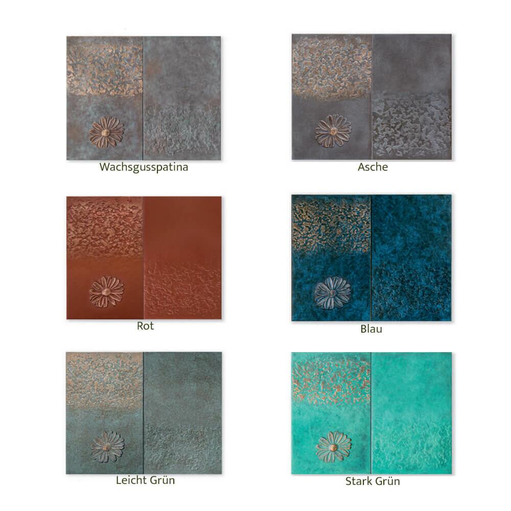 Gewellte Bronze Gedenktafel mit individueller Schrift f�r die Wandmontage - Timor