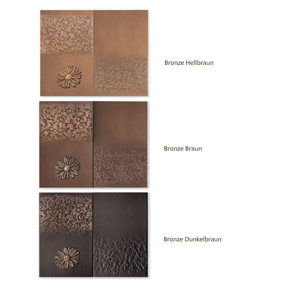 Gewellte Bronze Gedenktafel mit individueller Schrift f�r die Wandmontage - Timor