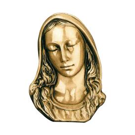 Nach unten blickende Bronze-Madonna als Relief - Madonna...