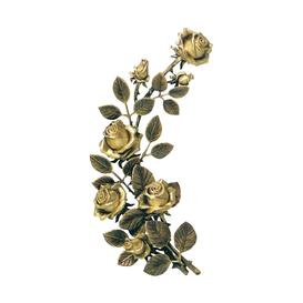 Groer Rosenzweig aus Bronze zur Wanddekoration - Rosenzweig