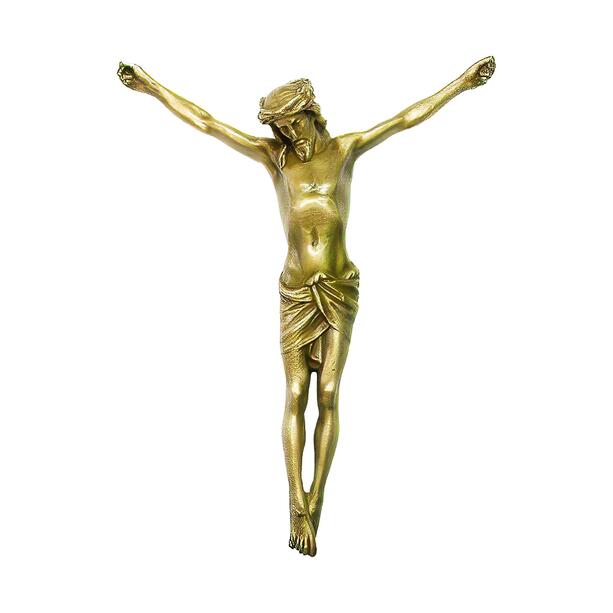 Schner Christuskorpus aus Bronze - erhabener Jesus mit Dornenkranz - Jesus Nobilis