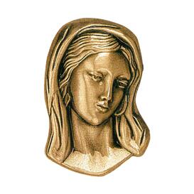 Stilvolles Bronze Grabmal Wandrelief einer Madonna -...