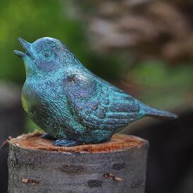 Sitzende Vogel Bronzeskulptur für Gräber - Kanu