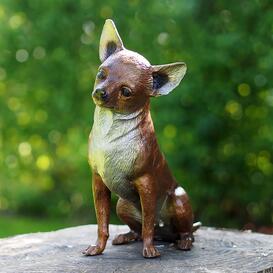 Hundefigur in Lebensgre - Chihuahua aus Bronze -...