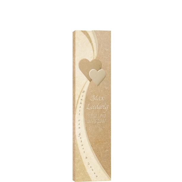 Urnengrab Stele mit Ornament Herz - Amelia Cuore