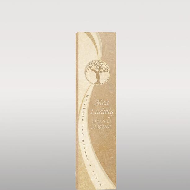 Urnengrab Stele mit Ornament Lebensbaum - Amelia Albero