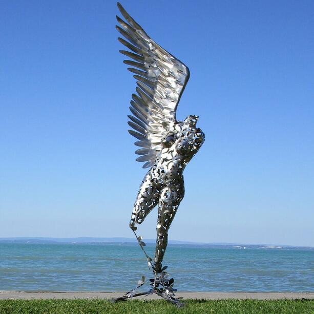 XXL Friedhofsfigur Engel aus Edelstahl oder Rost - Sulphalatus