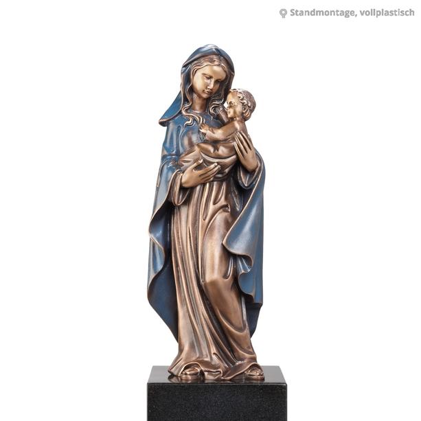 Maria mit Kind Statue mit einzigartiger Patina - Madonna Rosario
