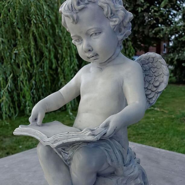 Lesender Engel aus wetterfestem Steinguss fr ein eindrucksvolles Grab - Dennis