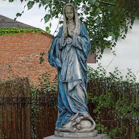 Betende Madonna aus Steinguss - imposante Grab Skulptur...