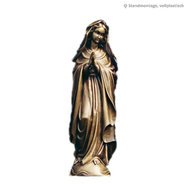 Betende Mutter Gottes Statue aus Bronze - Mea Domina / 75x22x22cm